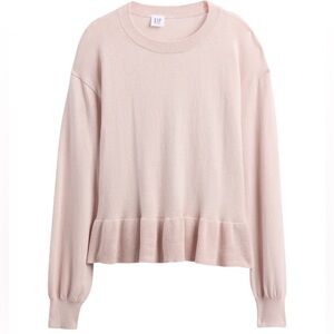 Gap Kids Relaxed Peplum Sweater Color Dull Rose Size Large New